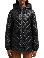 Quilted Down Zip-Up Shirt Jacket