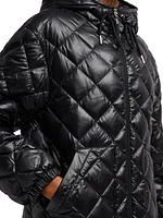 Quilted Down Zip-Up Shirt Jacket