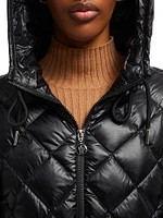 Quilted Down Zip-Up Shirt Jacket