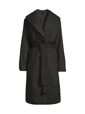 Mia Faux Down Tie-Waist Coat