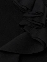 Sheila Ruffle-Collar Wool-Blend Coat