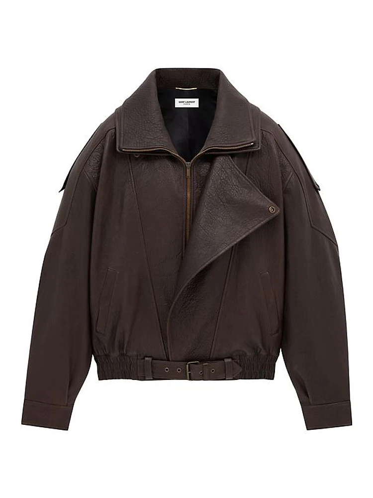 Bomber Jacket in Lambskin