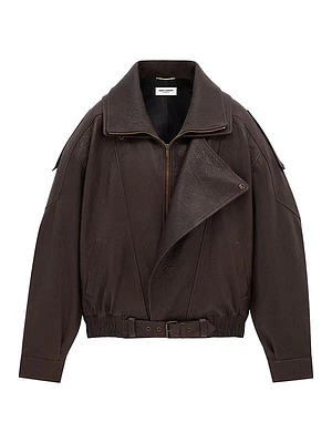 Bomber Jacket in Lambskin