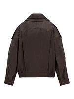 Bomber Jacket in Lambskin