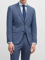 Slim-Fit Suit Patterned Stretch Cloth