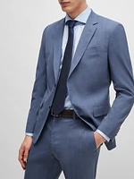 Slim-Fit Suit Patterned Stretch Cloth