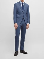 Slim-Fit Suit Patterned Stretch Cloth