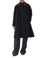 Leopard Double-Layer Wool Coat