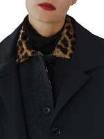 Leopard Double-Layer Wool Coat