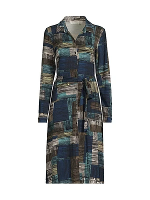 Norana Patterned Tie-Waist Dress