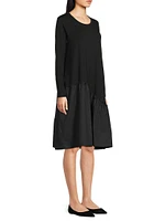 Nellina Ruffle Hem Knee-Length Dress