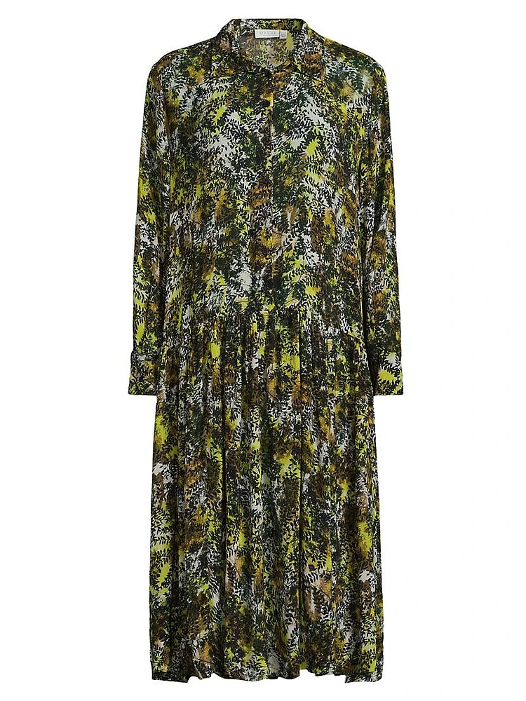 Nergis Leafy Shirtdress