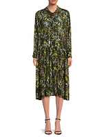 Nergis Leafy Shirtdress