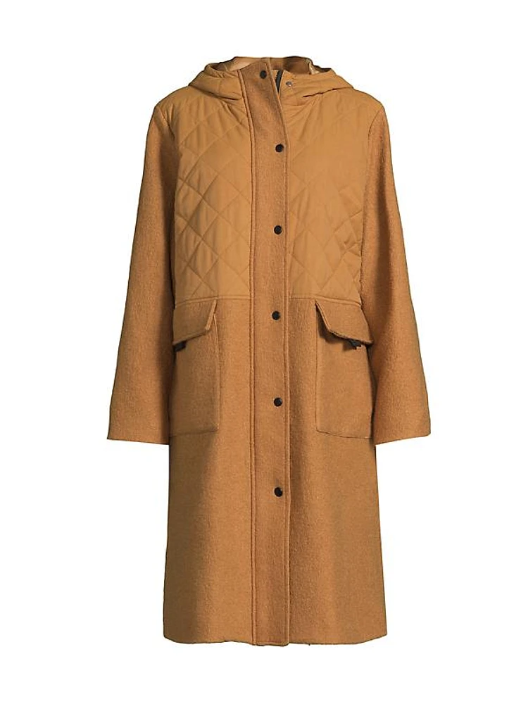 Tamsin Wool-Blend Quilted Coat