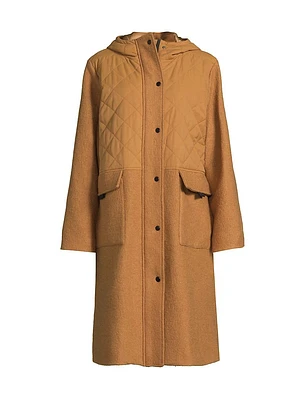 Tamsin Wool-Blend Quilted Coat