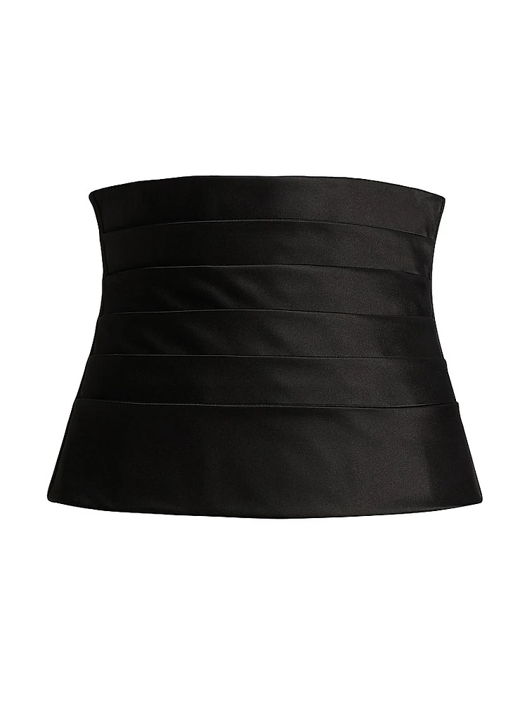 Silk Faille Cummerbund Corset
