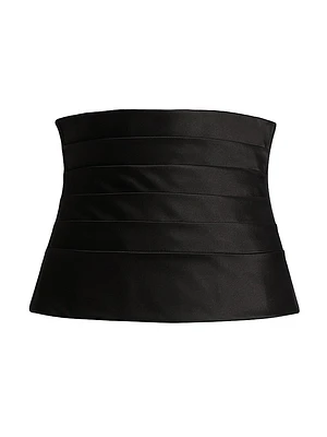 Silk Faille Cummerbund Corset