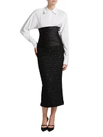 Silk Faille Cummerbund Corset