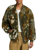 Ougos Jacquard Wool-Blend Bomber Jacket