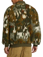 Ougos Jacquard Wool-Blend Bomber Jacket