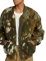 Ougos Jacquard Wool-Blend Bomber Jacket