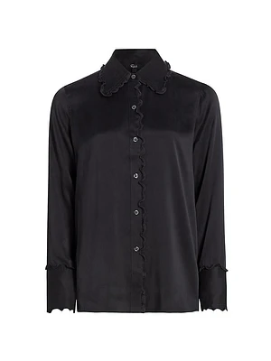 Fia Silk Ruffled Blouse