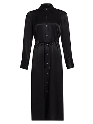 Anina Satin Midi Shirtdress