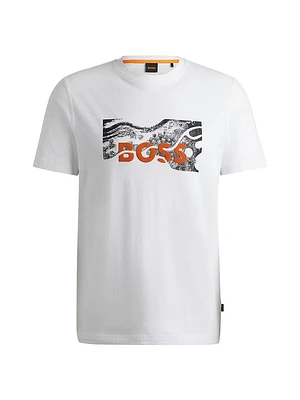 Cotton-Jersey Regular-Fit T-Shirt with Logo Artwork