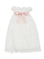 Baby Girl's Venice Lace Christening Gown & Bonnet Set