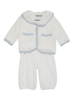 Baby Boy's 5-Piece Sailor Jacket, Romper, Beanie, Booties & Blanket Set