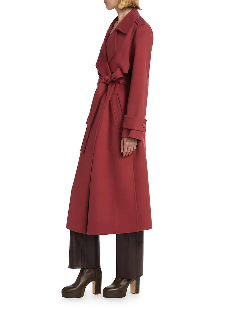 Margaret Wool-Blend Trench Coat