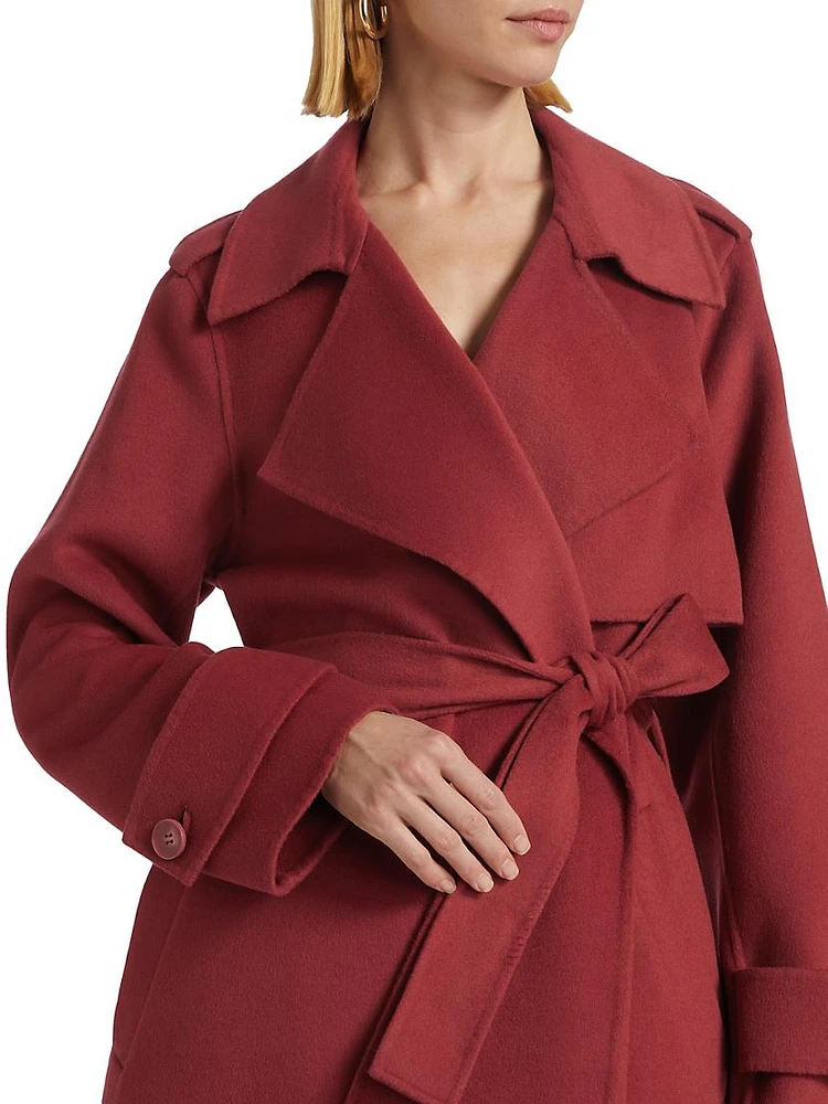 Margaret Wool-Blend Trench Coat