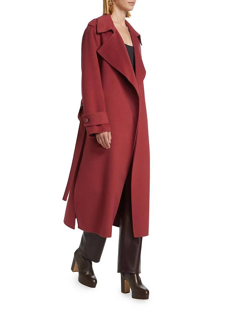 Margaret Wool-Blend Trench Coat