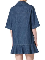 Chambray Denim Short Dress