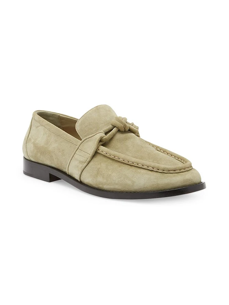 Astaire Leather Knot-Detail Loafers