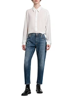 Silk Georgette Button-Front Shirt