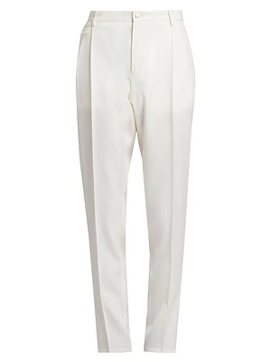 Wool Crease-Front Pants