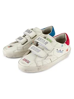 Baby's, Little Kid's & Old School Two-Tone Leather Sneakers