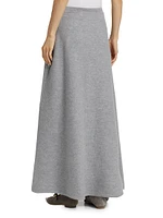 Mireya Ruffled Wool Maxi Skirt