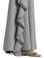 Mireya Ruffled Wool Maxi Skirt