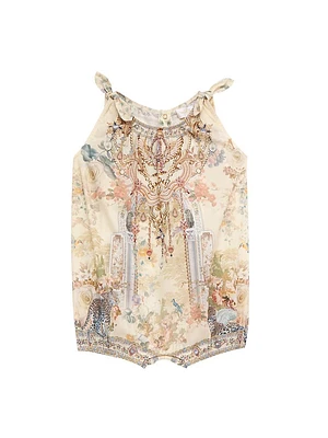 Baby Girl's Garden Floral Print Romper