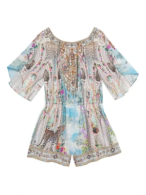 Little Girl's & Garden Print Romper