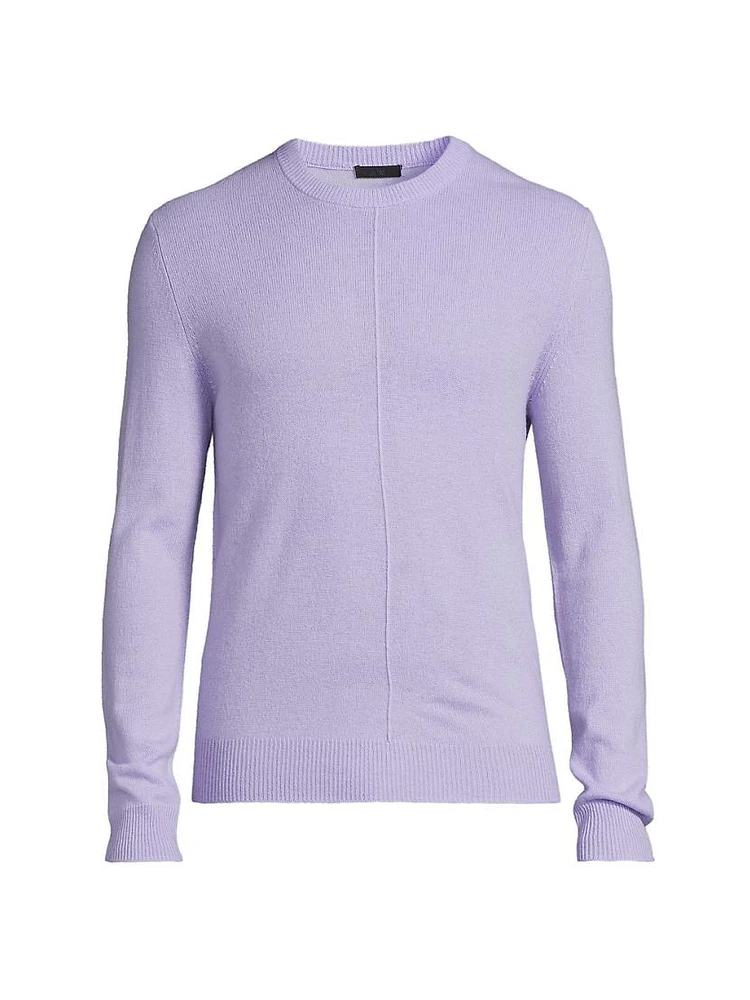 Wool-Cashmere Seamed Crewneck Sweater