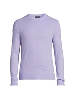 Wool-Cashmere Seamed Crewneck Sweater