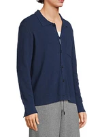 Sw-Merino Wool Cotton Cashmere Blend Cardigan Jacket-Midnight