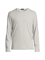 Micro Stripe Slub Long-Sleeve T-Shirt