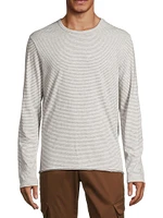 Micro Stripe Slub Long-Sleeve T-Shirt