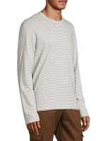 Micro Stripe Slub Long-Sleeve T-Shirt