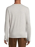 Micro Stripe Slub Long-Sleeve T-Shirt