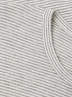 Micro Stripe Slub Long-Sleeve T-Shirt